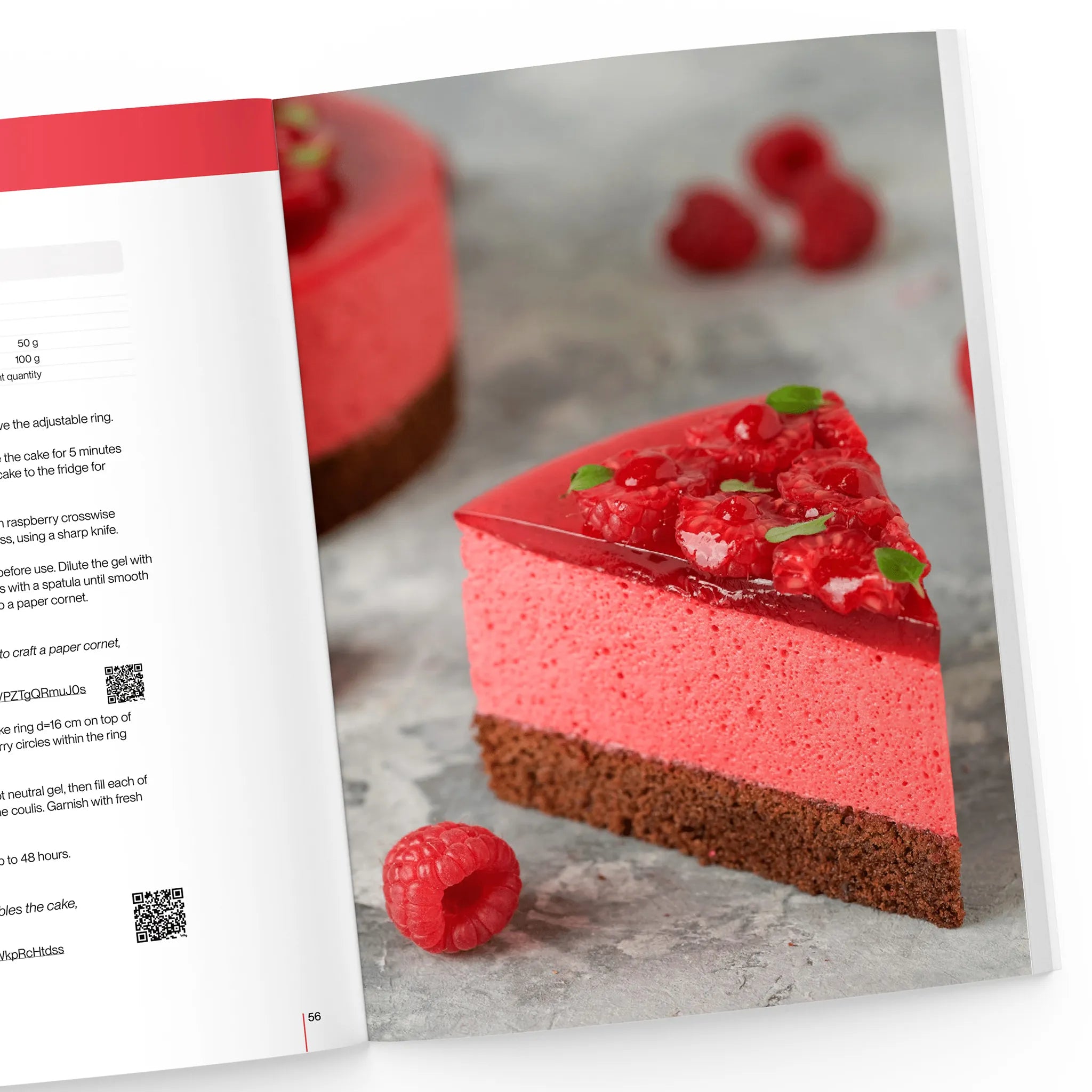 Raspberry souffle cake