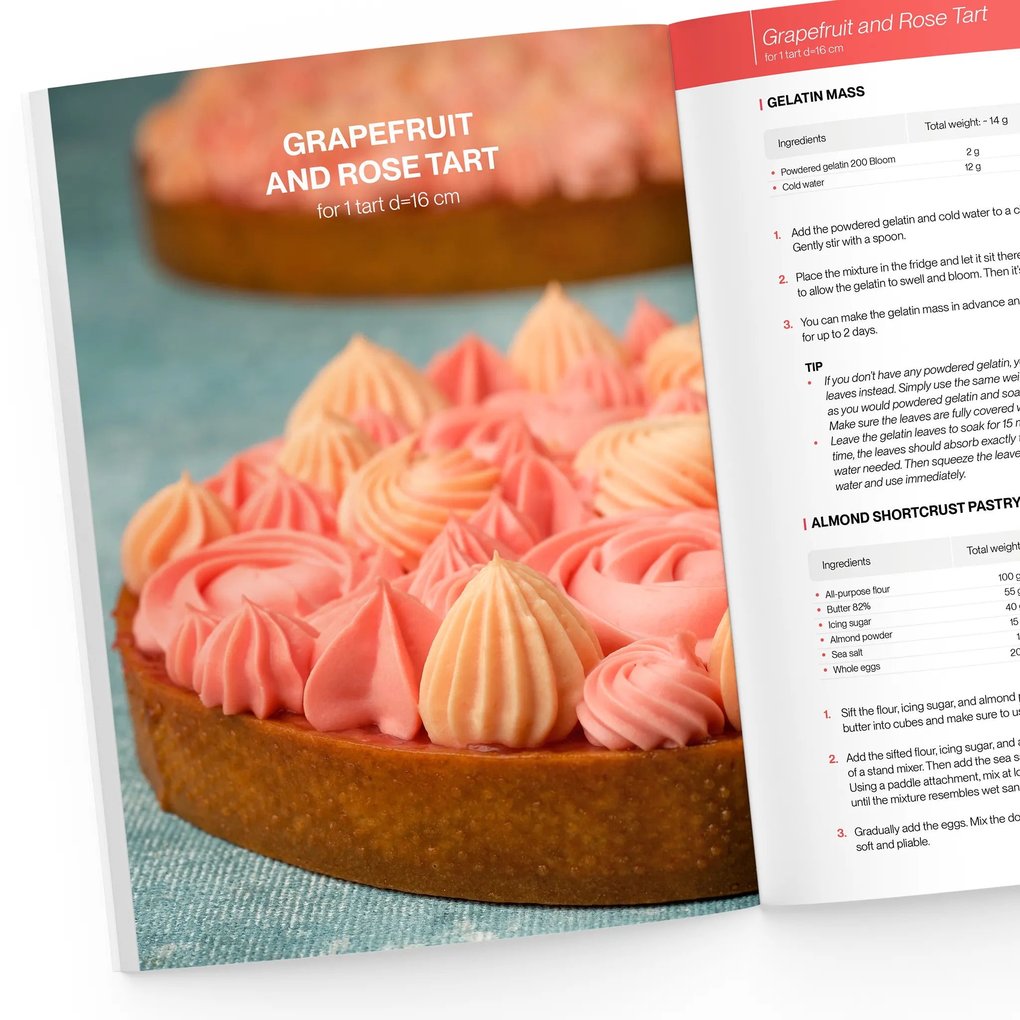 Grapefruit & Rose Tart