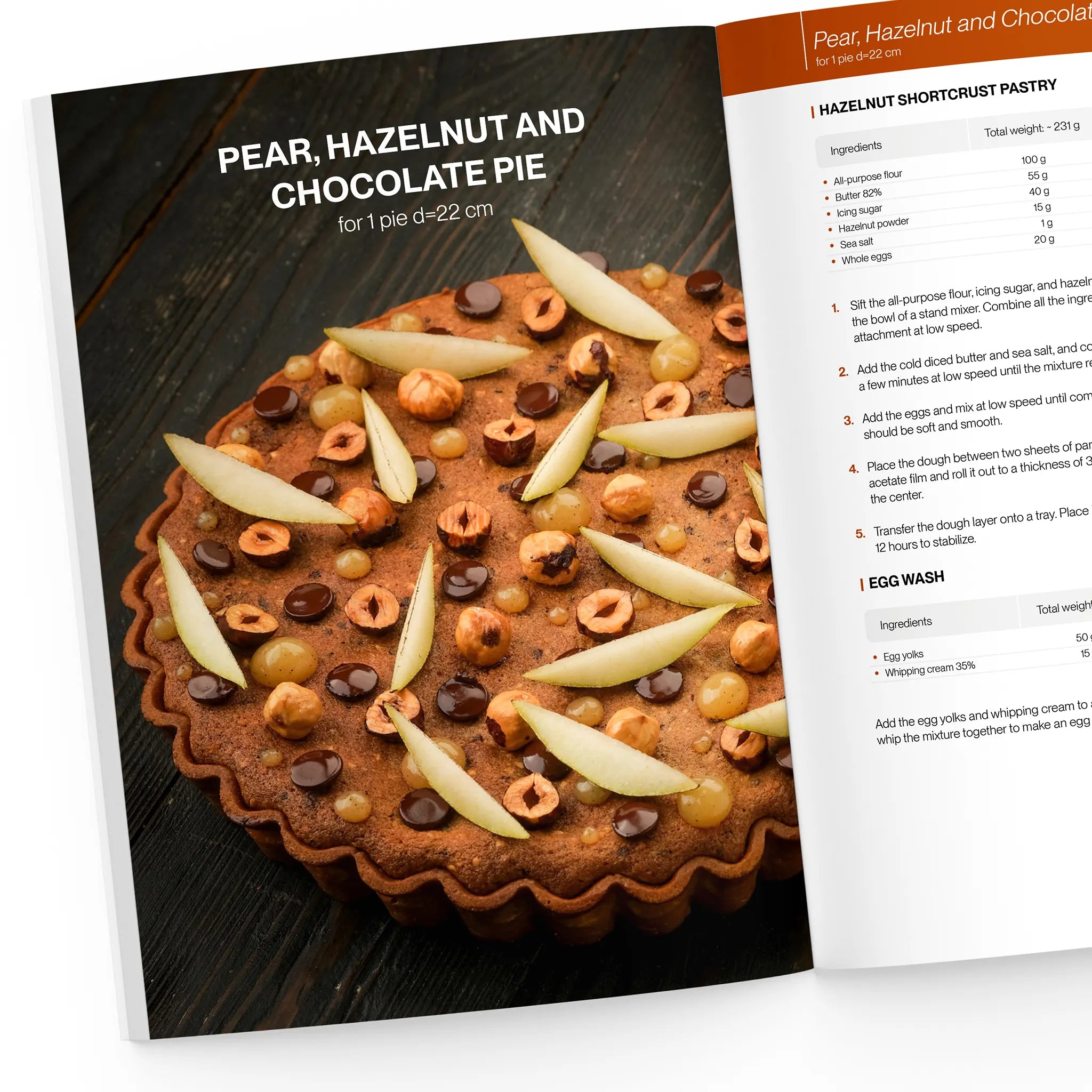 Pear, Hazelnut and Chocolate Pie