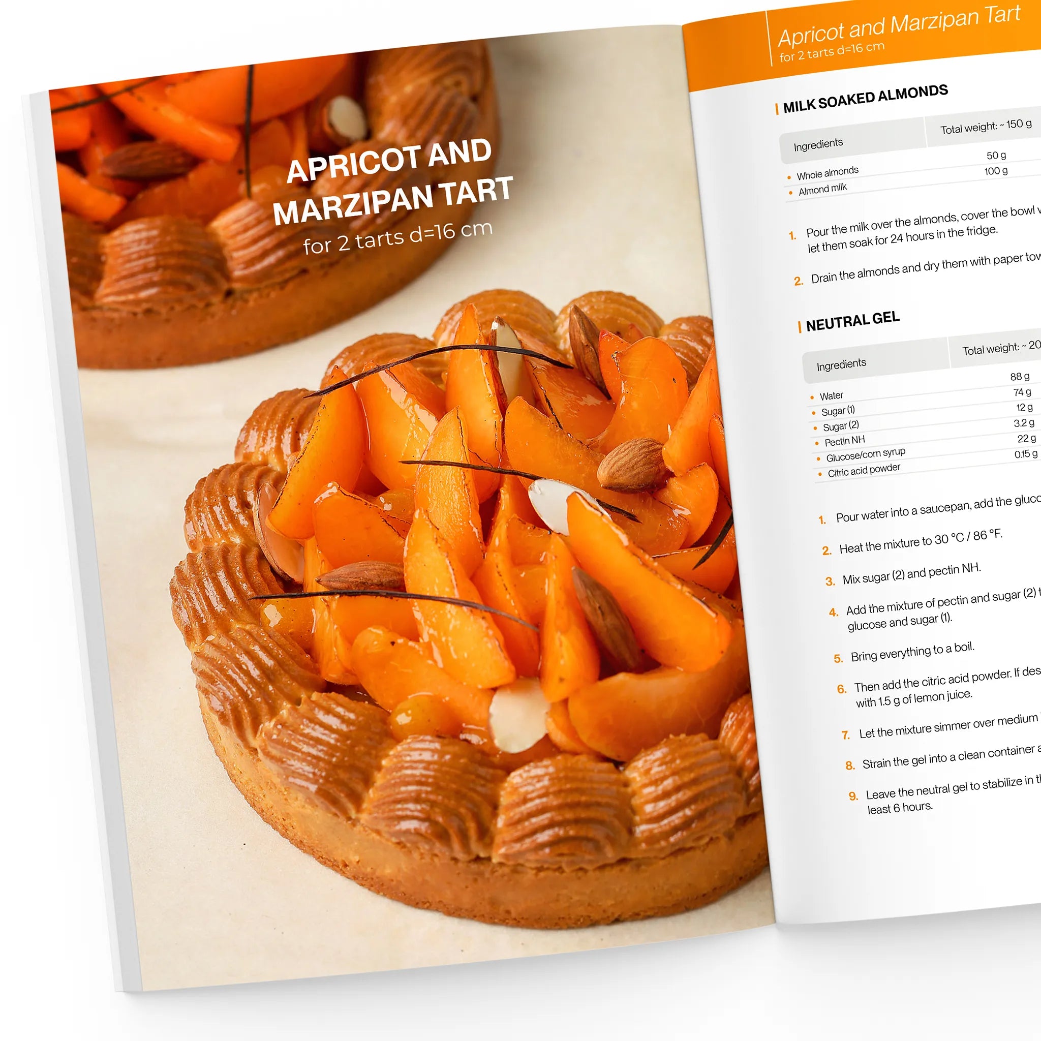 Apricot and marzipan tart