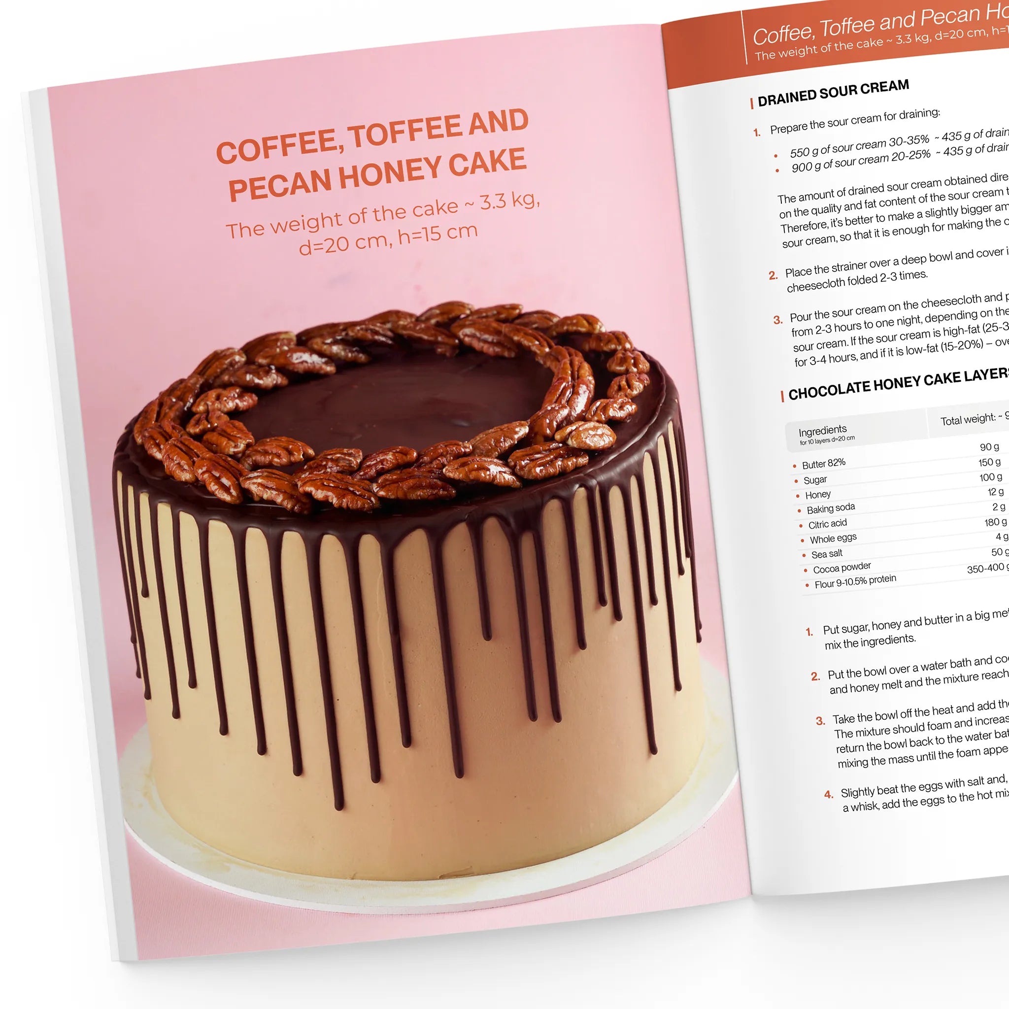coffee, toffee, and pecan honey cake