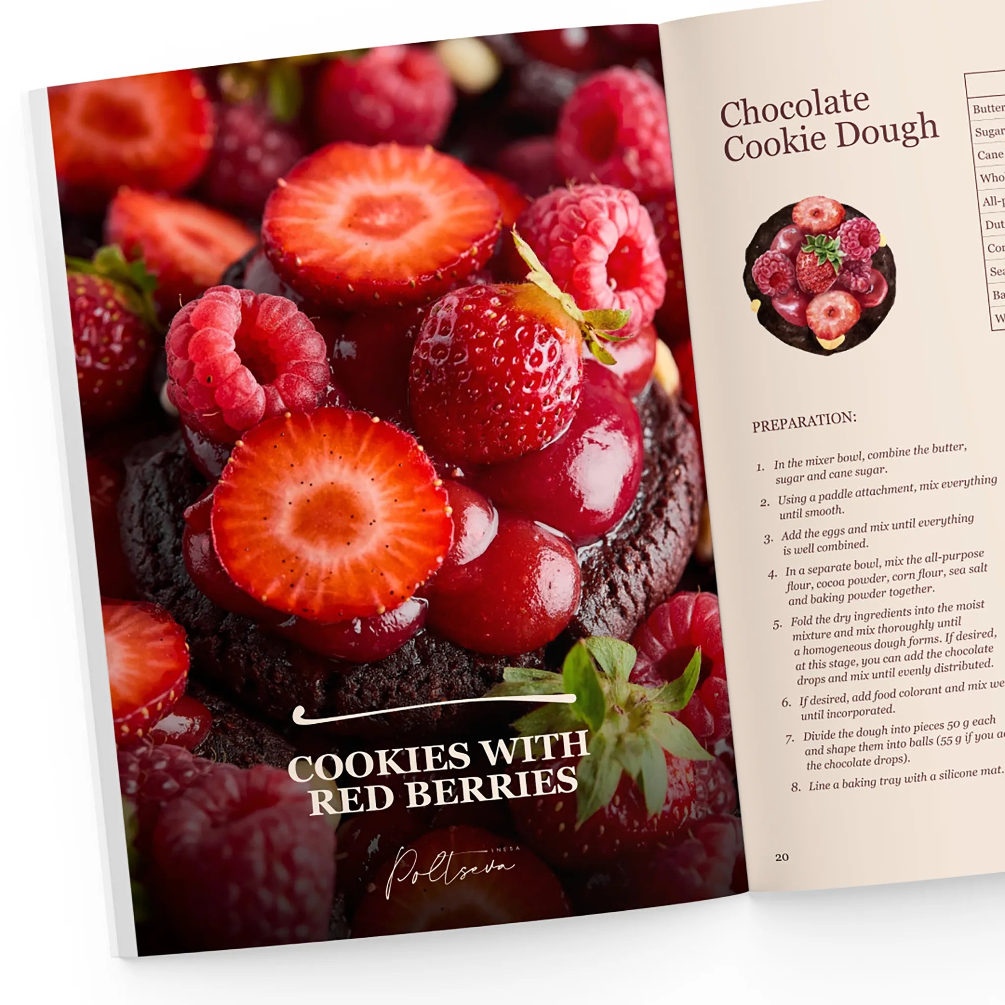 Cookies with red berries