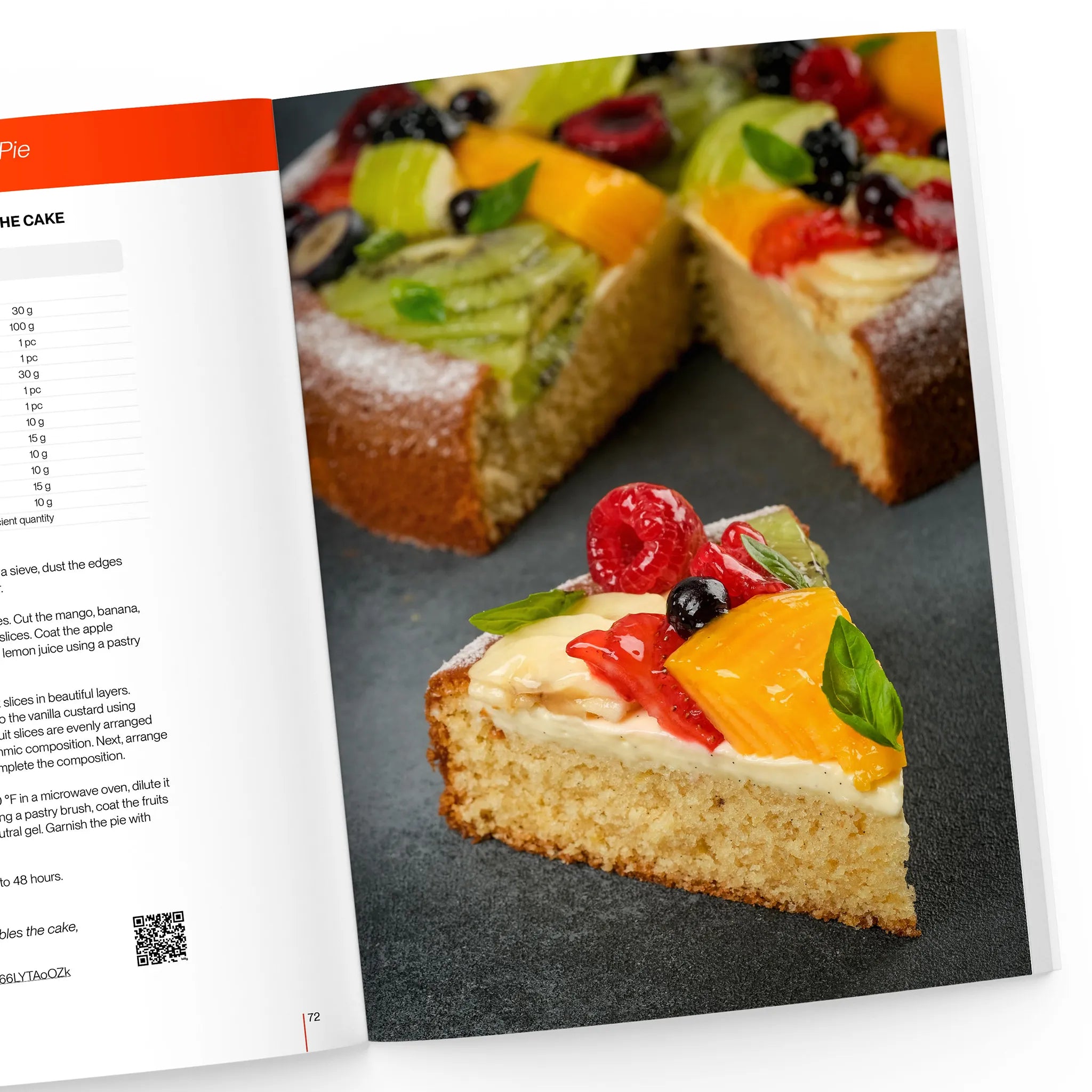fruit and vanilla custard pie recipe