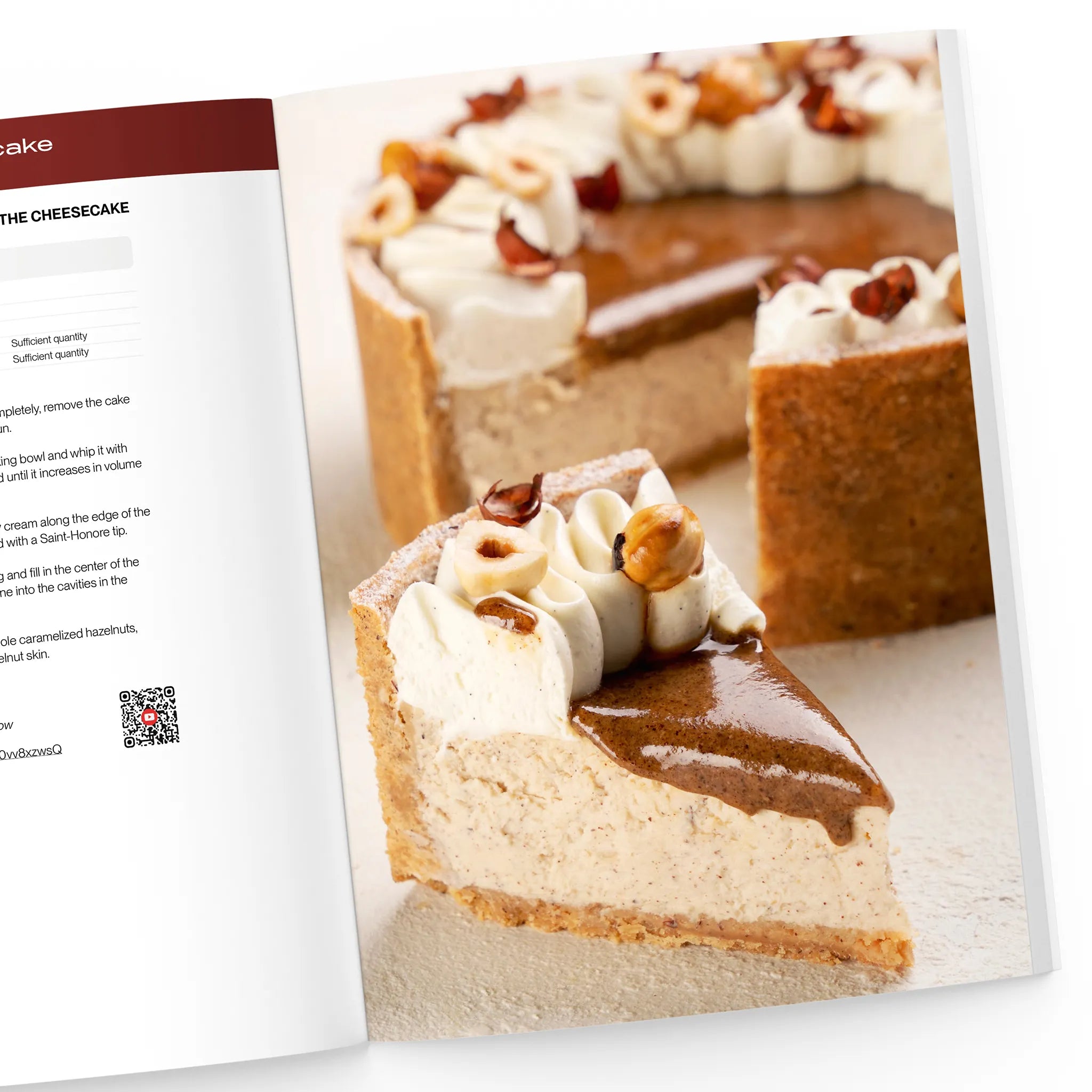 cheesecake with caramel and nuts