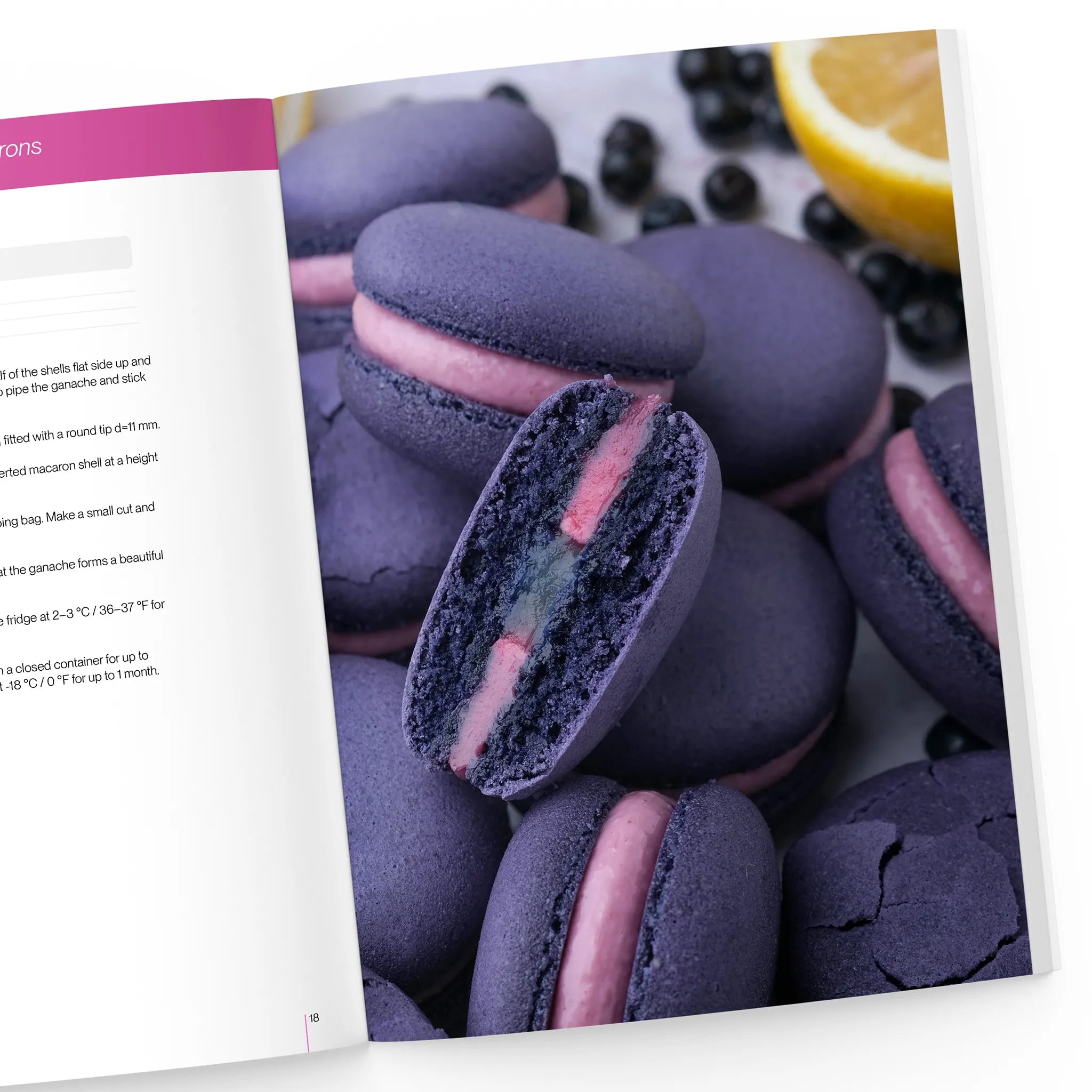 Bilberry & Lemon Macarons recipe