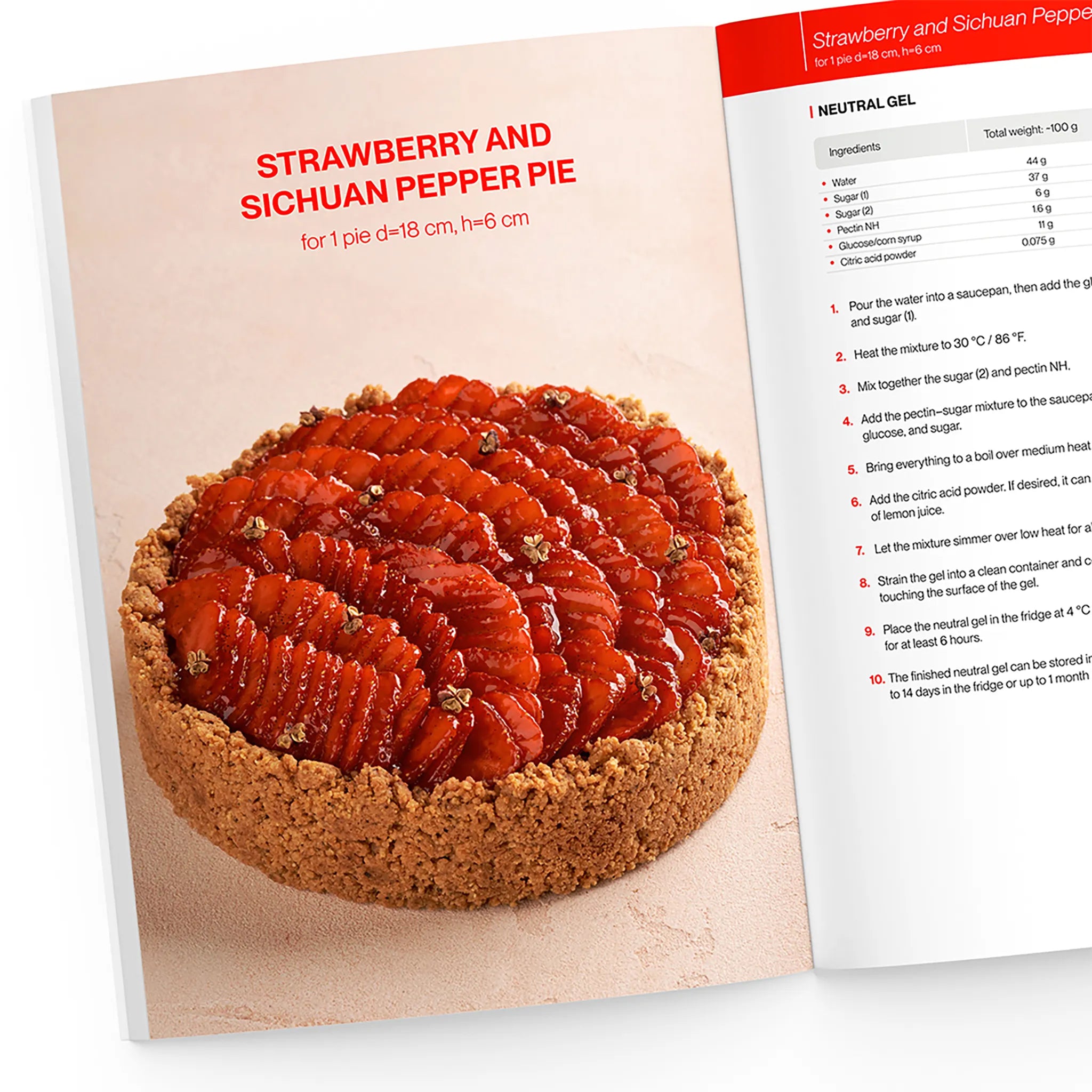 Strawberry and Sichuan pepper pie