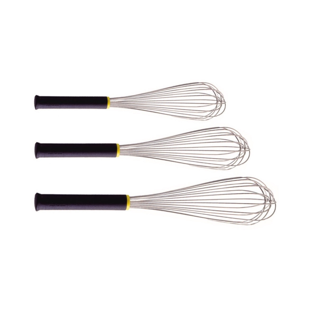 [square-20260422] Exoglass Set of 3 Stainless Steel Whisks