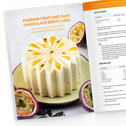 Passion fruit and dark chocolate bento cake