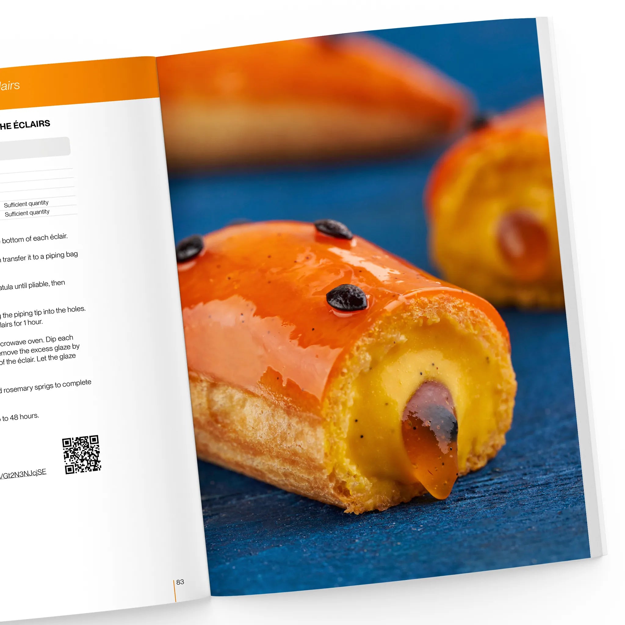 carrot and passion fruit eclairs recipe