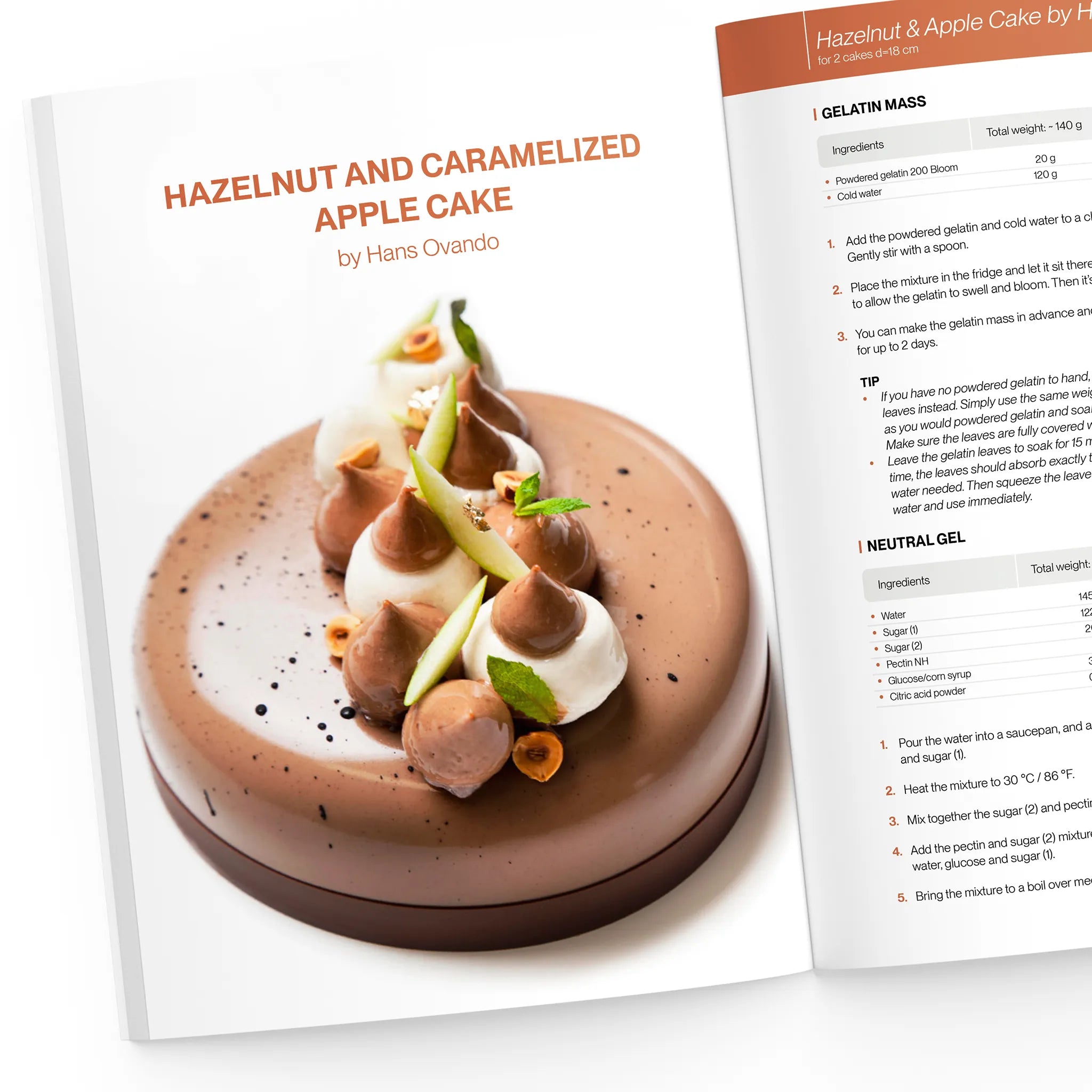 Hazelnut and caramelized apple cake