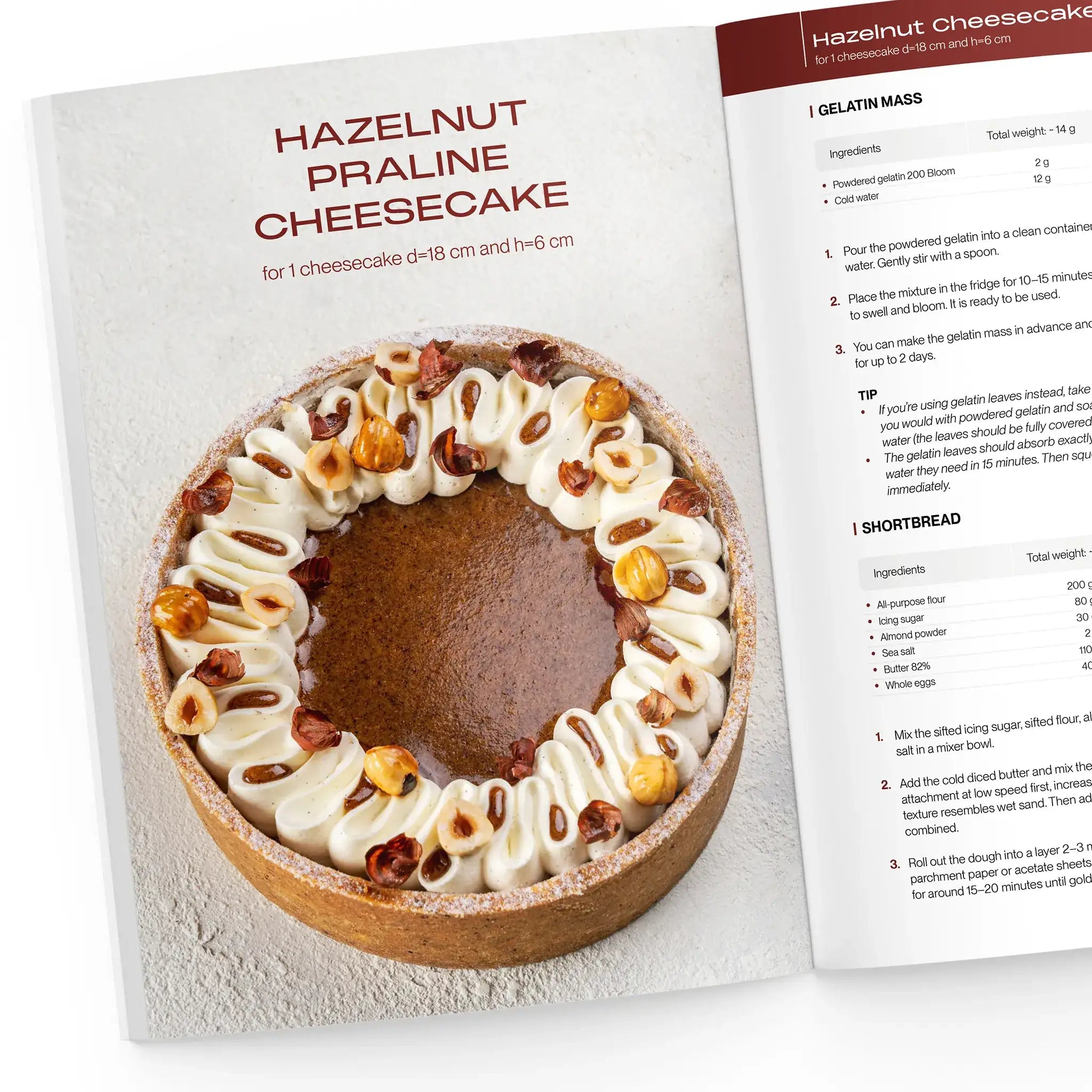 Hazelnut praline cheesecake