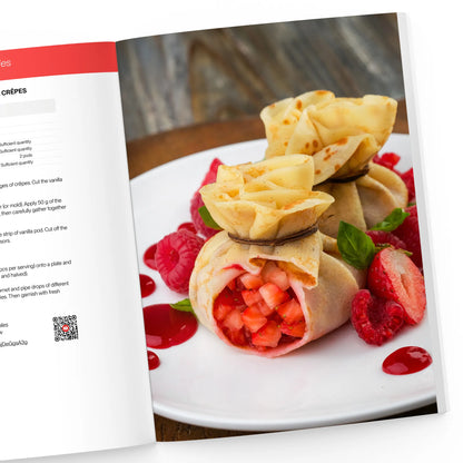 Creèpe purses with berries recipe