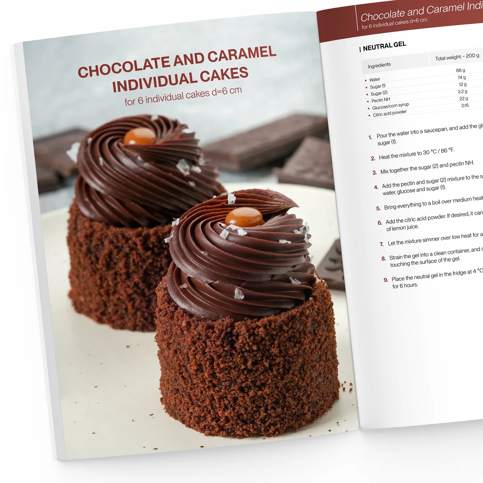 Chocolate and Caramel Individual Cakes