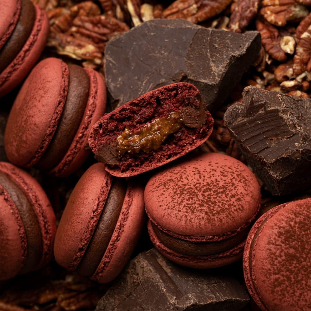 chocolate macarons