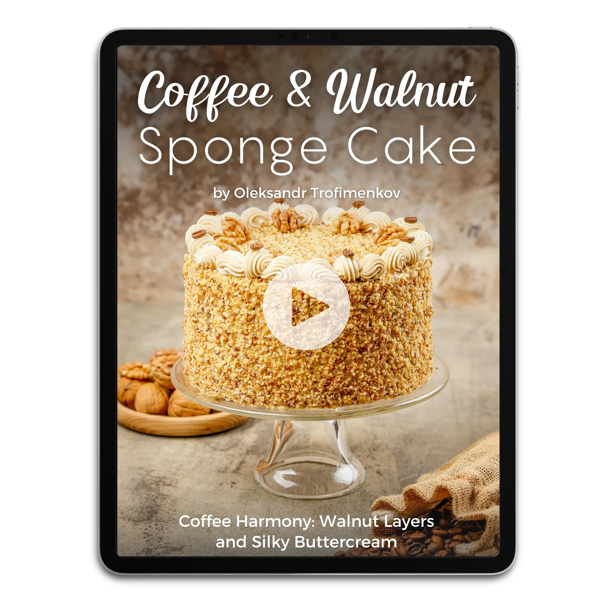 Coffee and Walnut Sponge Cake