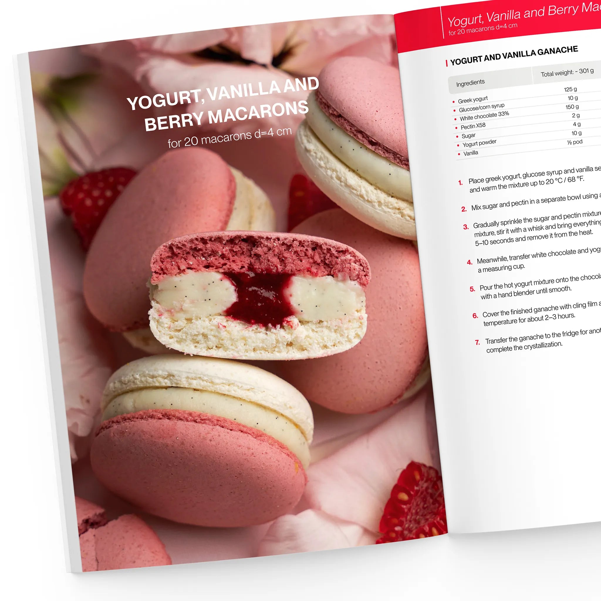 Yogurt, Vanilla, and Berry Macaron