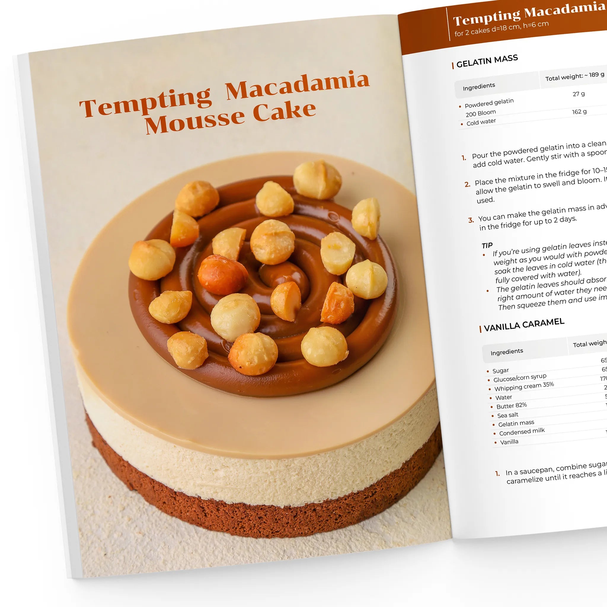 Macadamia mousse cake