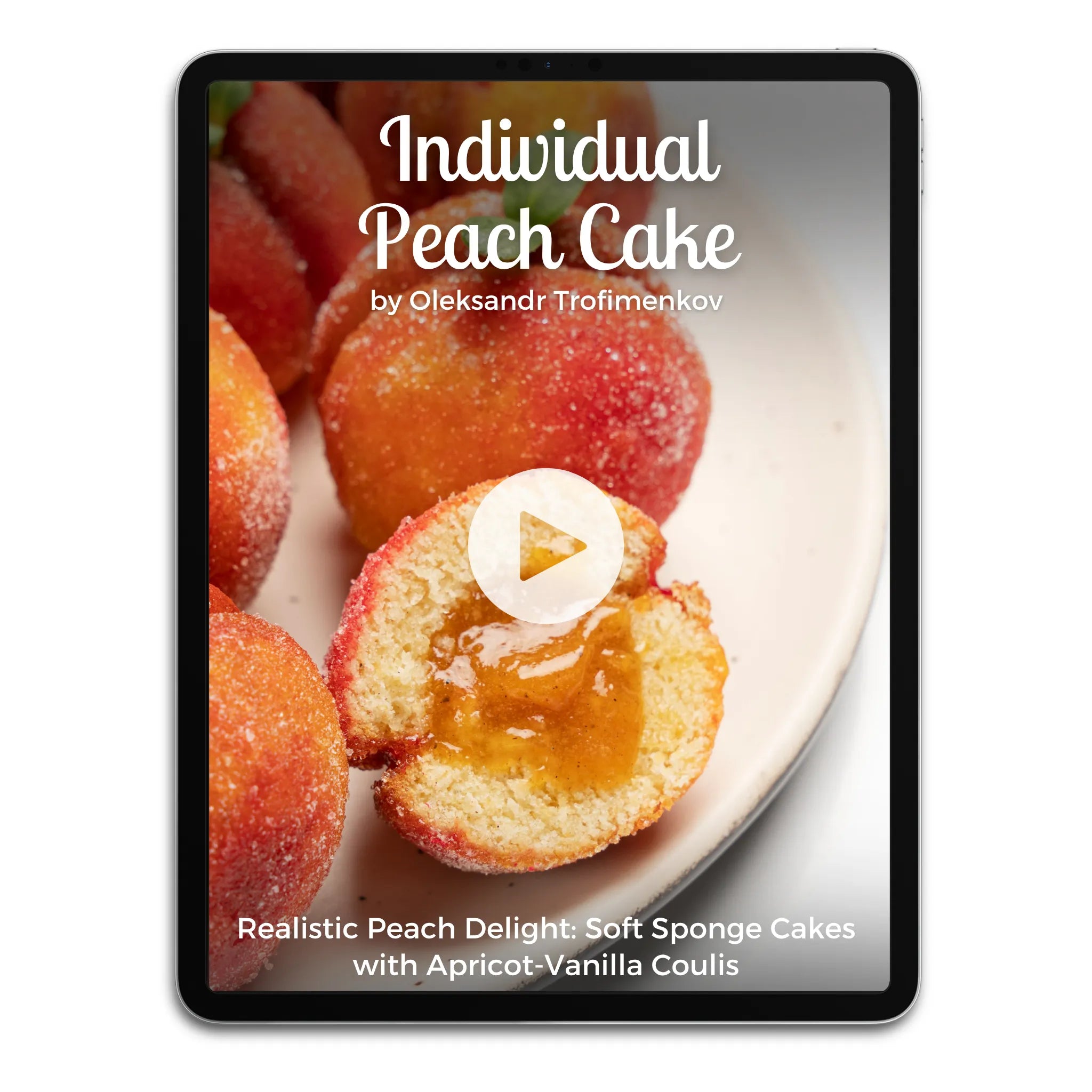 Individual peach cakes
