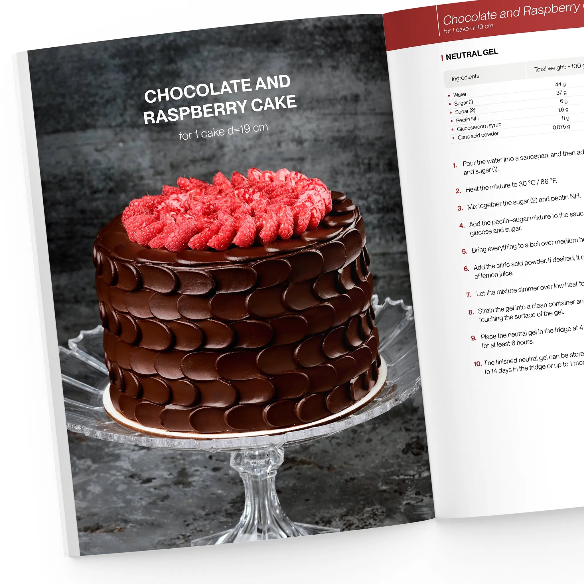 Chocolate and raspberry cake