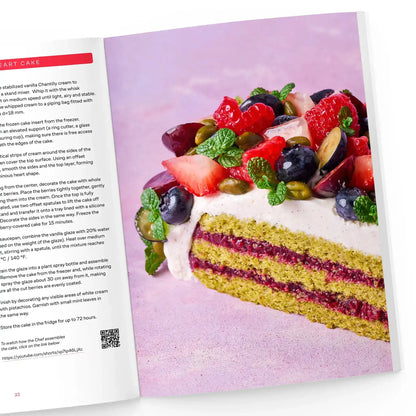 Forest berry heart cake