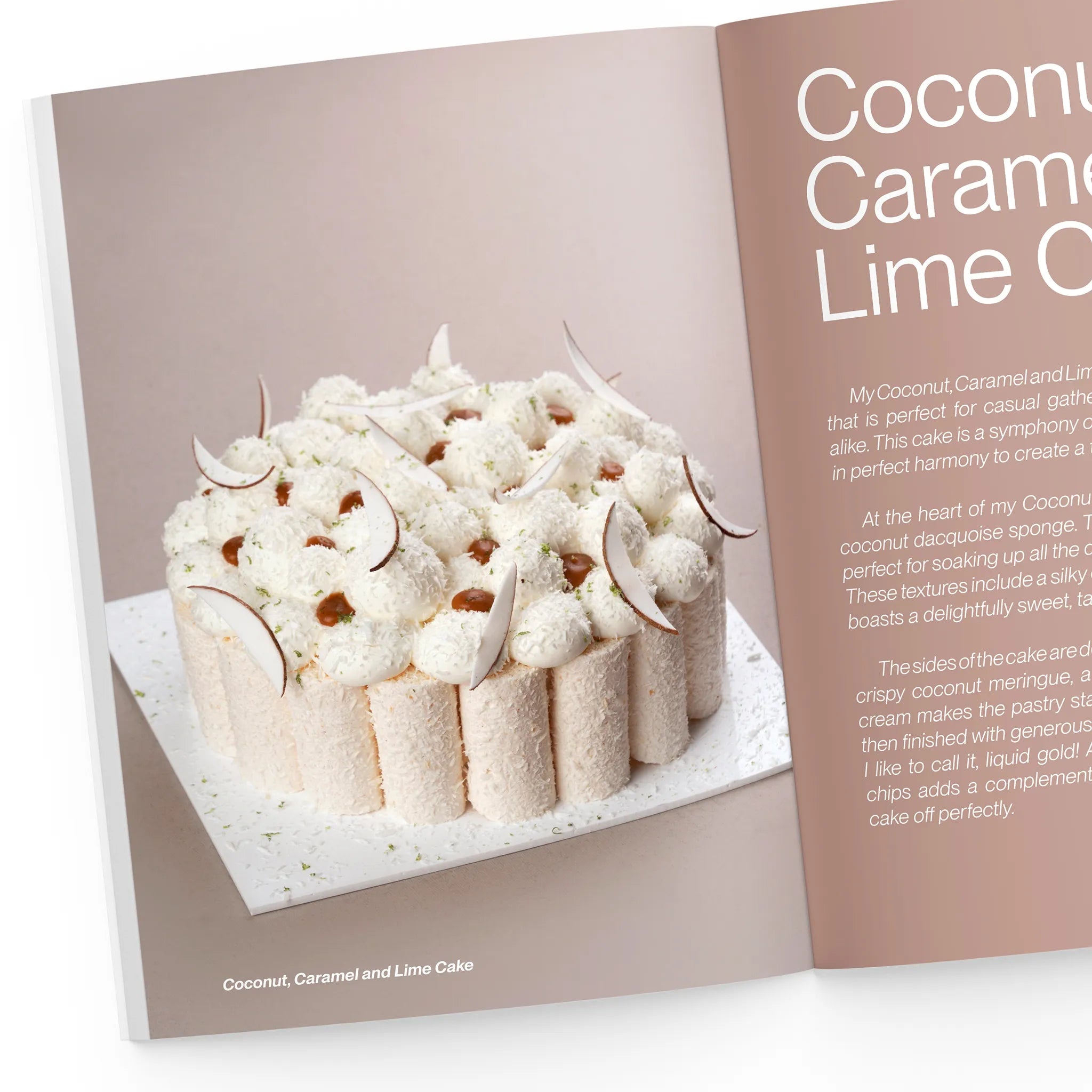 Coconut caramel lime cake