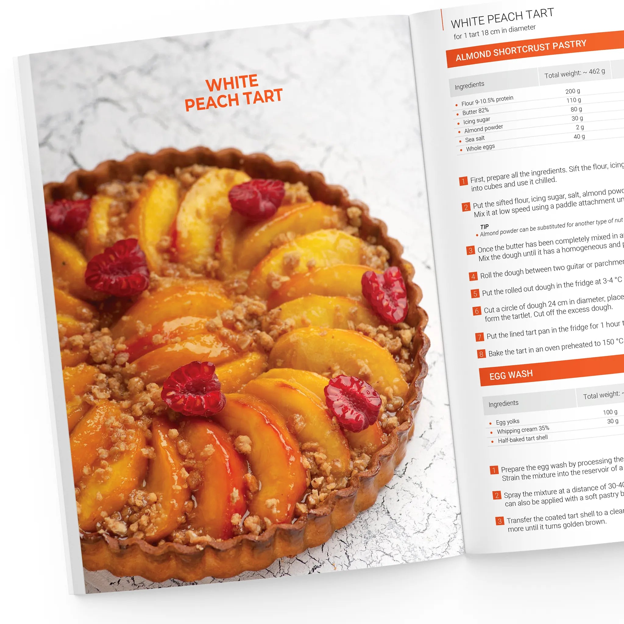 White peach tart 