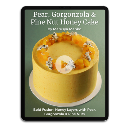 honey cake with cheese