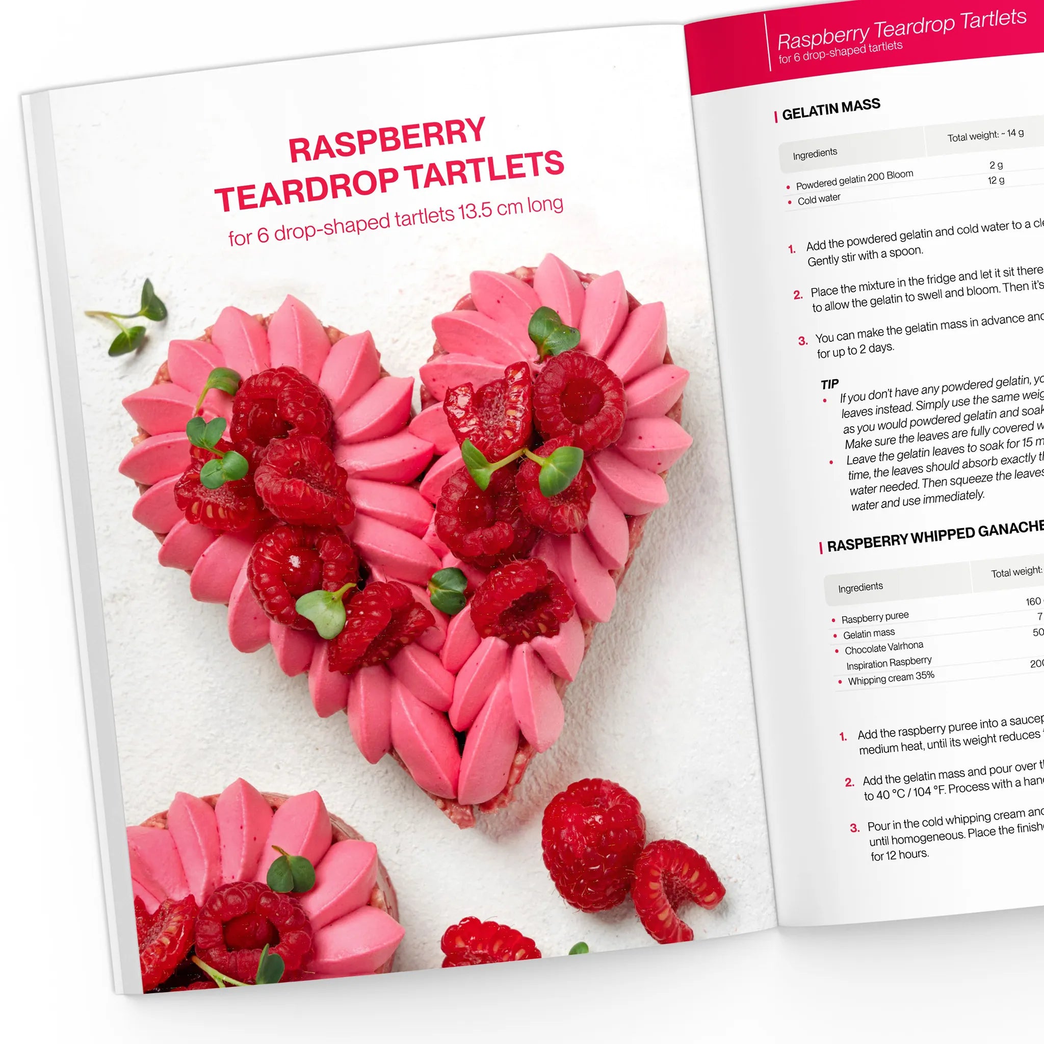 Raspberry teardrop tartlets 