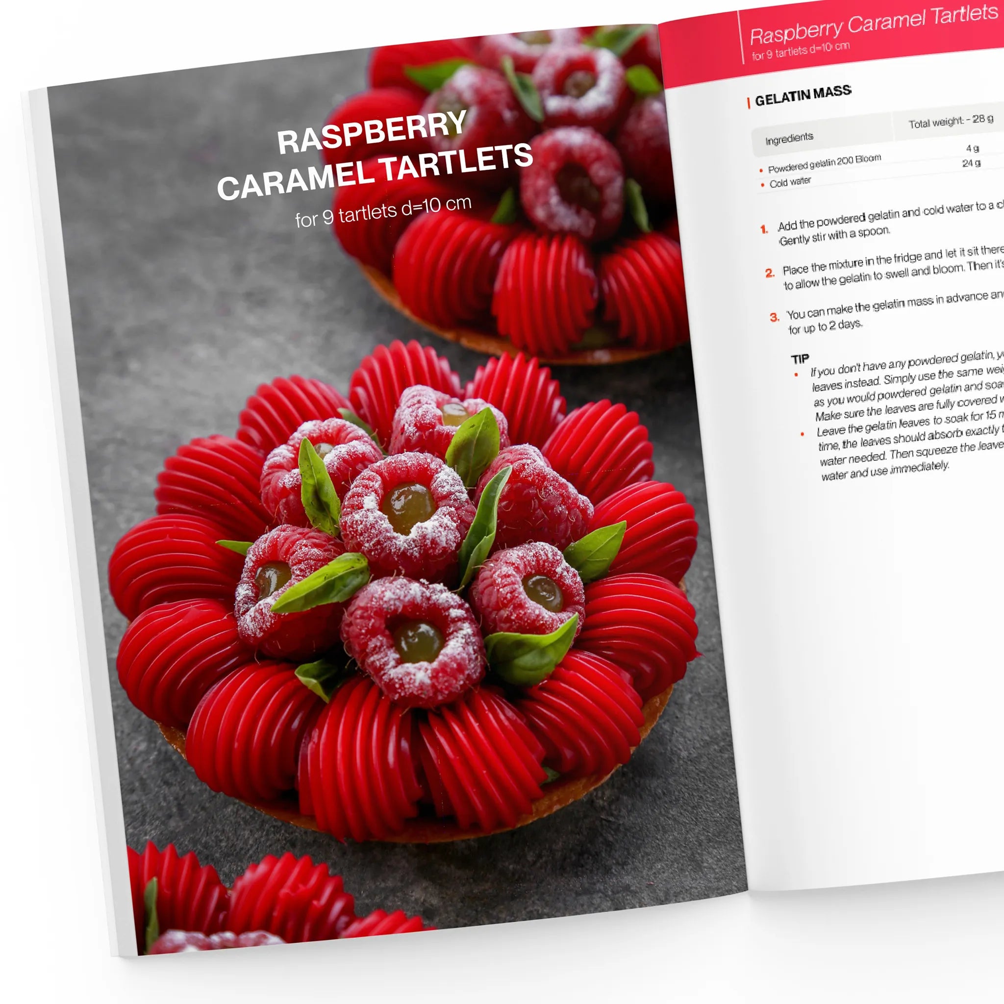 raspberry caramel tartlets