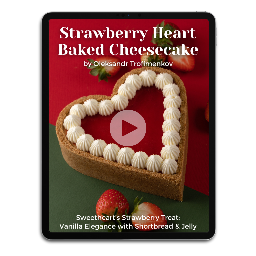 strawberry heart cheesecake