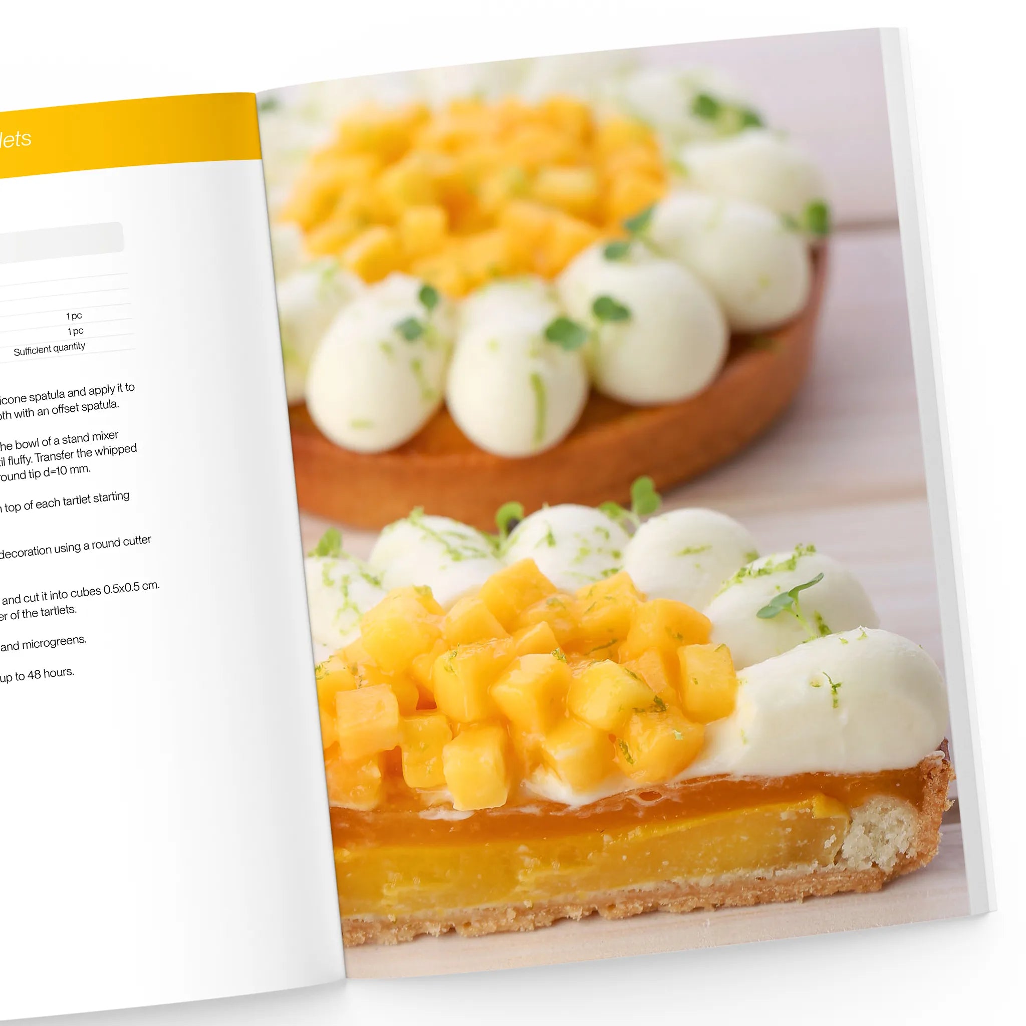 Mango chamomile tartlets recipe