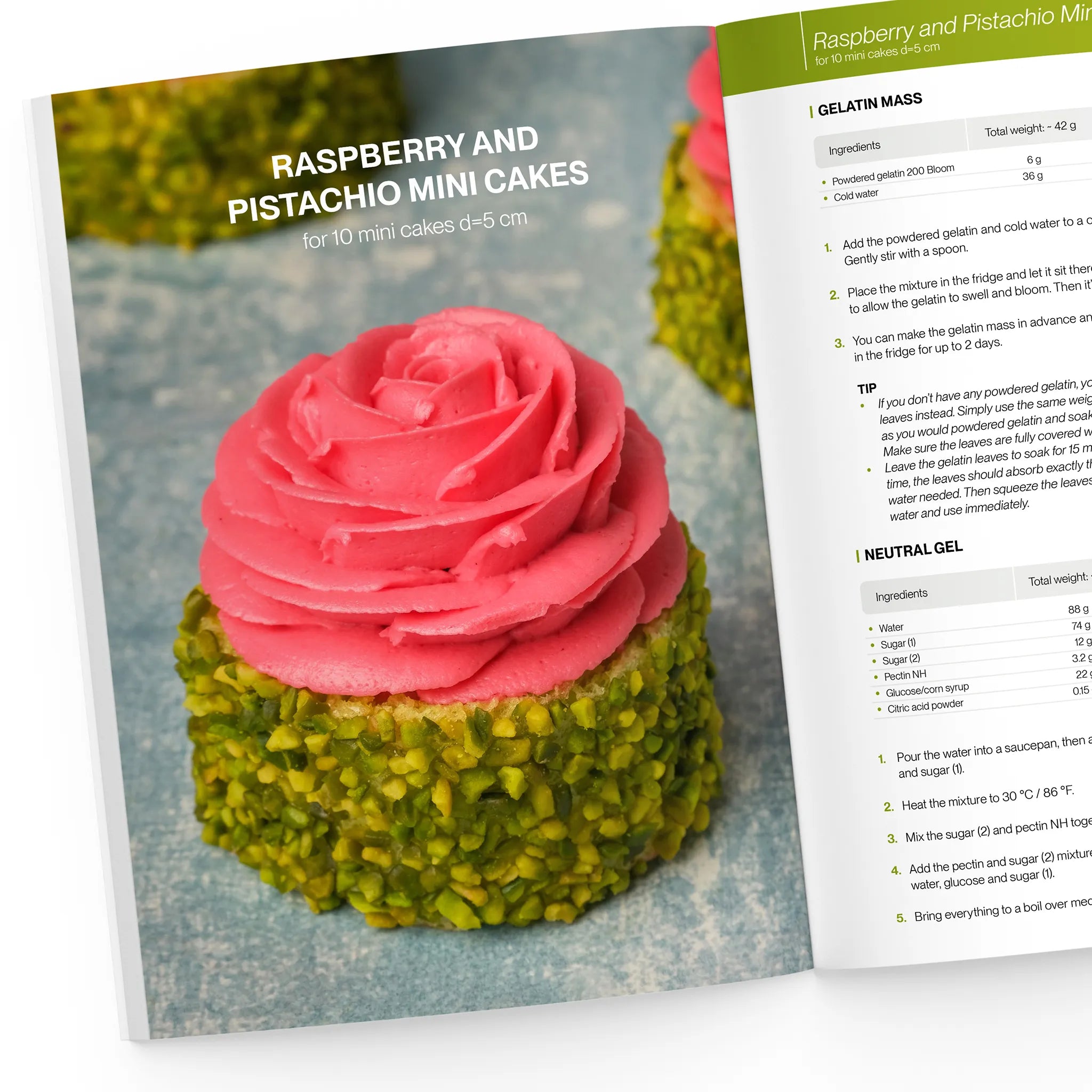 Raspberry and Pistachio Mini Cakes