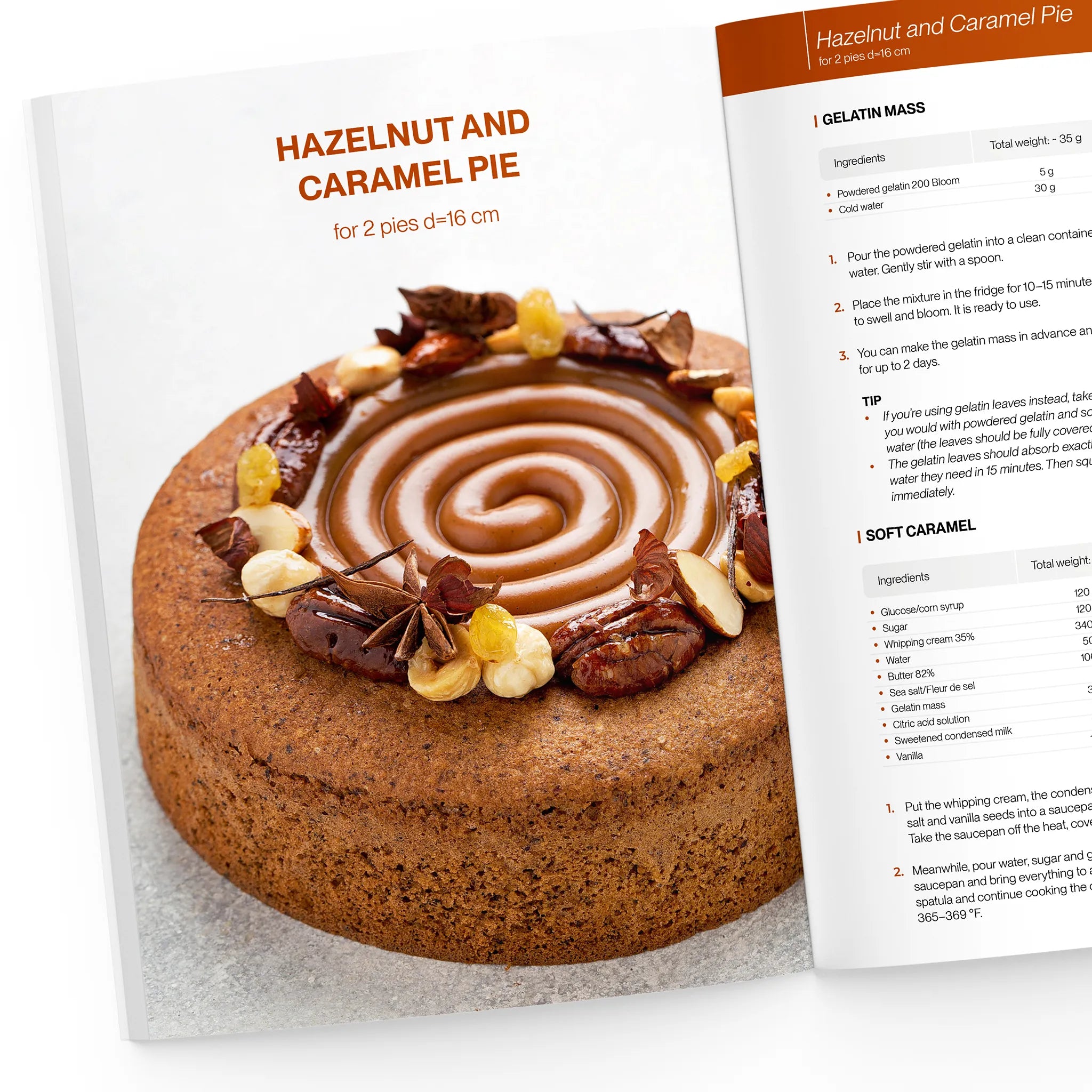 hazelnut and caramel pie recipe