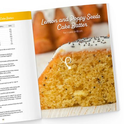 Cake batter with lemon and poppy seeds 