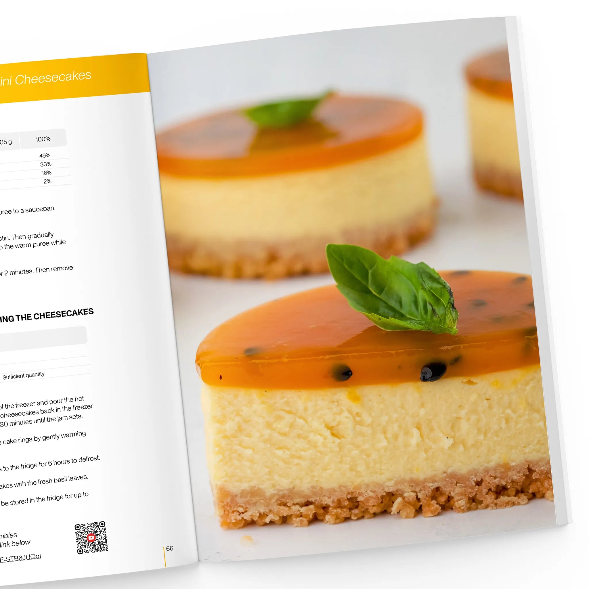 Mango & Passion Fruit Mini Cheesecakes