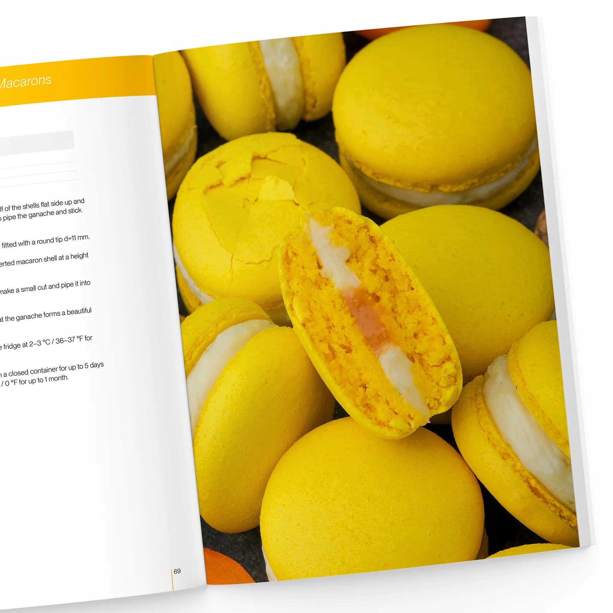 Yuzu, apricot, and ginger macaron recipe